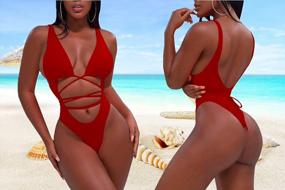 img 3 attached to Women'S Sexy One Piece Swimsuit Bikini Bathing Suit By Sovoyontee
