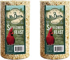 img 2 attached to 🕊️ 28 oz. 2-Pack Mr. Bird Safflower Feast Small Wild Bird Seed Cylinder