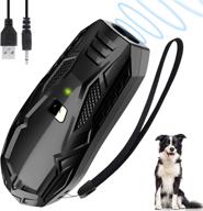 advanced handheld ultrasonic dog barking control device - rechargeable & safe anti barking deterrent for dogs - stop barking and train your dog with led indication - indoor/outdoor use logo