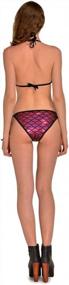 img 1 attached to Alaroo Mermaid Scale Bikini Swimsuit: String Triangle Two-Piece For Women