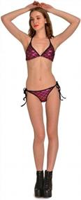 img 3 attached to Alaroo Mermaid Scale Bikini Swimsuit: String Triangle Two-Piece For Women