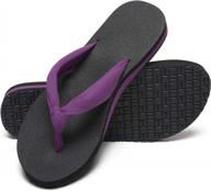 women's arch-supporting flip flops with comfy cloth straps from maiitrip logo