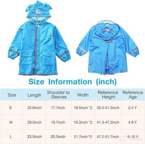 img 2 attached to 🌈 Playful Kids Rain Wear: 3D Cartoon Toddler Raincoat Jacket Poncho for Boys & Girls