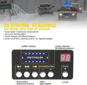 img 1 attached to 🔵 Xprite Blue LED Rooftop Strobe Beacon Lights: An Essential Emergency Warning Lightbar for Volunteer Firefighter Vehicles and Trucks