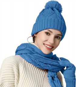 img 4 attached to 🧶 Fashionable Knitted Weather-Ready Accessory for Knitting