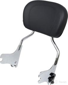 img 2 attached to 🪜 DSISIMO Chrome Detachable Upright Passenger Backrest Sissy Bar with Pad for Touring Road King Street Glide FLHR FLHX FLHT FLTR 1997-2008