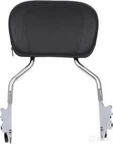 img 3 attached to 🪜 DSISIMO Chrome Detachable Upright Passenger Backrest Sissy Bar with Pad for Touring Road King Street Glide FLHR FLHX FLHT FLTR 1997-2008