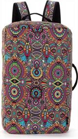 img 1 attached to Sakroots On The Go Travel Backpack In Eco-Twill, Rainbow Wanderlust
