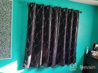 img 1 attached to Deconovo Pink Curtains For Kids Room - Silver Wave Foil Printed Blackout Thermal Insulated Window Drapes review by Simon Connelly