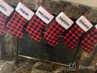 img 1 attached to Cozy Up Your Holiday Decor With Townshine'S Buffalo Check Plaid Christmas Stockings - Set Of 6 review by Brittany Howard
