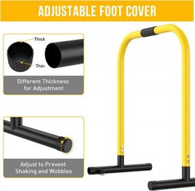 img 2 attached to EVERYMILE Dip Stand Station, Adjustable Dip Bar With Safety Connectors, Heavy Duty Strength Training Parallel Bar For Full Body Workout, Pull Up, Push Up, L-Sits Home Gym Outdoor Bar Exercises