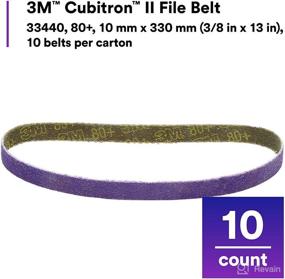 img 2 attached to 🔧 3M Cubitron II File Belt, 33437, 36+ Grit, 3/8 in x 13 in, Pack of 10 File Belts, Resin Bonded, Ideal for Efficient Spot Weld Removal