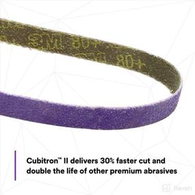 img 1 attached to 🔧 3M Cubitron II File Belt, 33437, 36+ Grit, 3/8 in x 13 in, Pack of 10 File Belts, Resin Bonded, Ideal for Efficient Spot Weld Removal