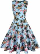 vintage floral swing dress for party and cocktail, inspired by the 1950s rockabilly style logo
