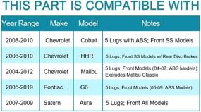 img 2 attached to 🔧 IronTek 513214x2 Front Wheel Hub Bearing Assembly for Chevrolet Malibu & Pontiac G6 - 5 Lugs w/ABS