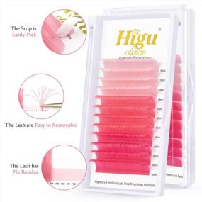img 3 attached to Pink Ombre Lash Extensions With Easy Fan Self-Fanning Technology - 2D-10D Volume Eyelash Extensions In Pink 0.07D 16Mm Size