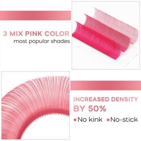 img 2 attached to Pink Ombre Lash Extensions With Easy Fan Self-Fanning Technology - 2D-10D Volume Eyelash Extensions In Pink 0.07D 16Mm Size