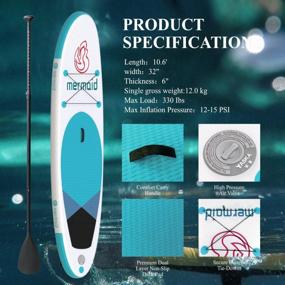 img 2 attached to Premium 10'6'' Inflatable SUP Board With Complete Accessories Kit For Ultimate Water Adventure
