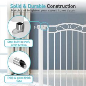 img 3 attached to 🚪 Fairy Baby Extra Wide Child Safety Gate for House Doorways - Walk Thru Dog Gates for Kids or Pets (59.84"-62.60")