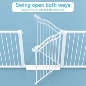 img 2 attached to 🚪 Fairy Baby Extra Wide Child Safety Gate for House Doorways - Walk Thru Dog Gates for Kids or Pets (59.84"-62.60")