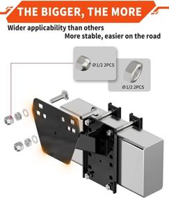 img 1 attached to SPARKWHIZ Trailer Spare Tire Mount: Boat Trailer Tire Bracket Fits For 4