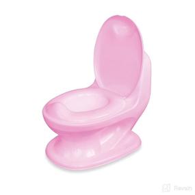 img 4 attached to Nuby Pink Life-Like Flush Button & Sound Potty Training Toilet for Toddlers & Kids