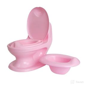 img 2 attached to Nuby Pink Life-Like Flush Button & Sound Potty Training Toilet for Toddlers & Kids