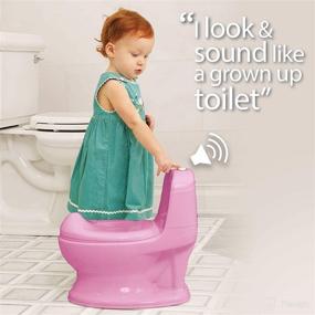 img 3 attached to Nuby Pink Life-Like Flush Button & Sound Potty Training Toilet for Toddlers & Kids