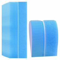 🔵 high-quality industrial hook loop tape - melsan 1x7 inch 12 pairs premium heavy duty hook and loop strips with adhesive for classroom diy, home, office use - blue logo