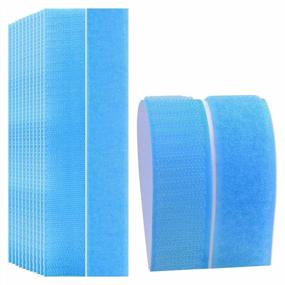 img 4 attached to 🔵 High-Quality Industrial Hook Loop Tape - Melsan 1x7 Inch 12 Pairs Premium Heavy Duty Hook and Loop Strips with Adhesive for Classroom DIY, Home, Office Use - Blue