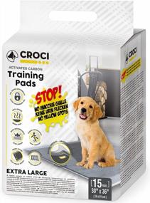 img 4 attached to Extra Large And Effective: 6-Layer CROCI Charcoal Pads For Dogs - 15-Pack