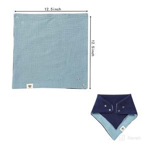 img 1 attached to 👶 Top-rated 5-piece Set of Mother's Heart Organic Bandana Drool Bibs for Boys - Natural Cotton Muslin Baby Bibs