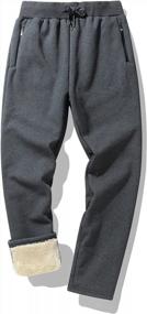 img 2 attached to Warm And Comfortable: Duyang Men'S Sherpa Fleece Lined Winter Jogging Pants