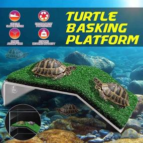 img 2 attached to HIEYRAN Turtle Basking Platform, Tortoise Ramp Reptile Tank Ladder Resting Terrace, Fish Tank Aquarium Turtle Dock Floating Décor - Enhancing SEO