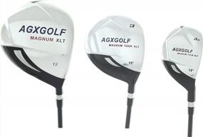 img 1 attached to Улучшите свою игру с набором клюшек для гольфа AGXGOLF'S Senior Men'S XLT Graphite - в комплекте с сумкой для подставки и изготовлены в США