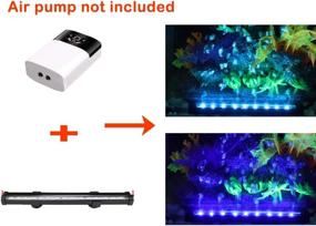 img 2 attached to Aquarium Air Bubble Light: RGB LED Fish Tank Light with 16 Colors, 4 Modes. Remote Control IP68 Submersible LED Aquarium Lamp for Turtle Tank, Betta, Shrimp (7.1inch Light Tube with Remote)