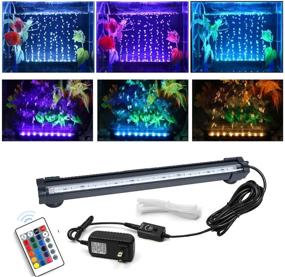 img 4 attached to Aquarium Air Bubble Light: RGB LED Fish Tank Light with 16 Colors, 4 Modes. Remote Control IP68 Submersible LED Aquarium Lamp for Turtle Tank, Betta, Shrimp (7.1inch Light Tube with Remote)