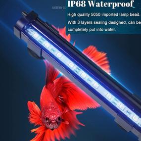 img 3 attached to Aquarium Air Bubble Light: RGB LED Fish Tank Light with 16 Colors, 4 Modes. Remote Control IP68 Submersible LED Aquarium Lamp for Turtle Tank, Betta, Shrimp (7.1inch Light Tube with Remote)