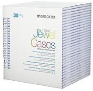 memorex® тонкие 30-пак кристально чистые cd боксы логотип