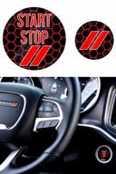 2015-2019 dodge charger/challenger starter button decal overlay 3d dodge srt style red start stop sticker emblem push to start by jdl autoworks - аксессуары логотип