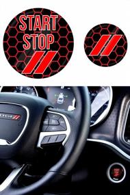 img 4 attached to 2015-2019 Dodge Charger/Challenger Starter Button Decal Overlay 3D Domed SRT Style Red Start Stop Sticker Emblem Push To Start By JDL Autoworks - Accessories