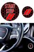 2015-2019 dodge charger/challenger starter button decal overlay 3d domed srt style red start stop sticker emblem push to start by jdl autoworks - accessories logo