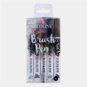 img 4 attached to 🎨 Ecoline Liquid Grey Watercolor Brush Pen Set (11509907) – Top Quality & Versatile Watercolor Tools