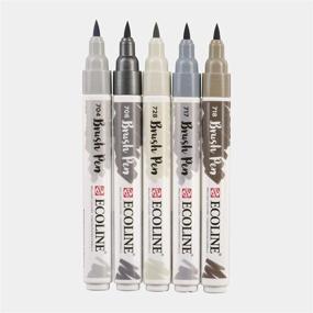 img 2 attached to 🎨 Ecoline Liquid Grey Watercolor Brush Pen Set (11509907) – Top Quality & Versatile Watercolor Tools