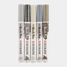 img 3 attached to 🎨 Ecoline Liquid Grey Watercolor Brush Pen Set (11509907) – Top Quality & Versatile Watercolor Tools