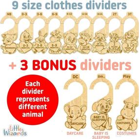 img 3 attached to 👶 28-Piece Baby Closet Dividers and Clothes Organizer – Neutral Hanger Dividers for Baby Closet Organization – Nursery Closet Organizer and Baby Clothes Dividers Set