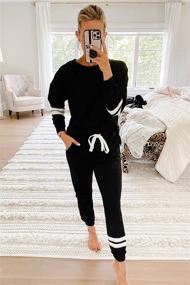 img 3 attached to PRETTYGARDEN Pajamas Sweatshirt Sleepwear Pockets Women's Clothing ~ Lingerie, Sleep & Lounge