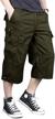 men's tactical capri cargo shorts for hiking & casual wear - 3/4 military-style shorts with multi-pockets logo