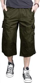 img 3 attached to Men'S Tactical Capri Cargo Shorts For Hiking & Casual Wear - 3/4 Military-Style Shorts With Multi-Pockets