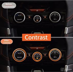 img 1 attached to 🍊 Orange Trim Climate Control Knob Covers for Subaru Forester, Crosstrek, Impreza (2017-2022): Stylish Interior Conditioning Accessories (3 Pcs)